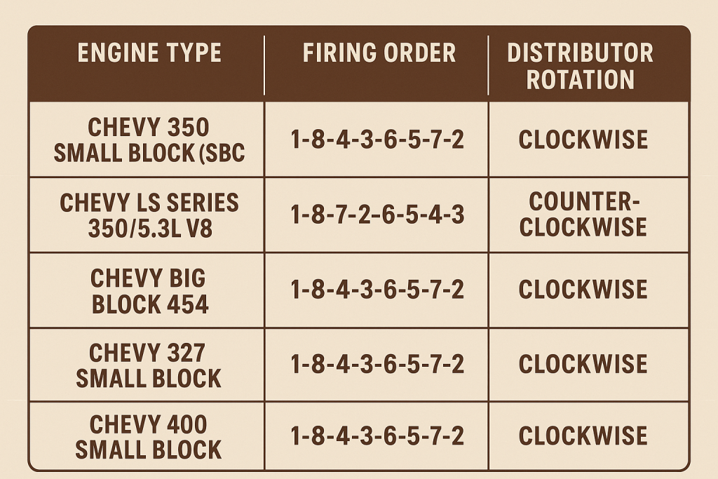 Chevy 350 Firing Order Diagram