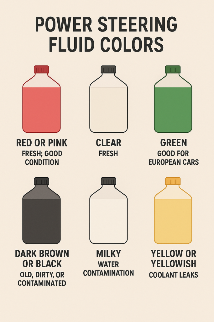 Power Steering Fluid Color Chart